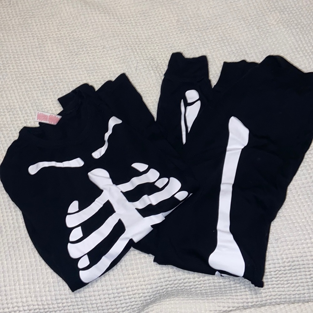 Target size large skeleton pajama set/ costume